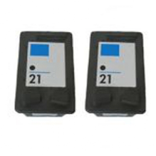 2x  Hp21XL compatible C9351CE zwart