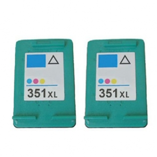 2 x Hp351XL kleur
