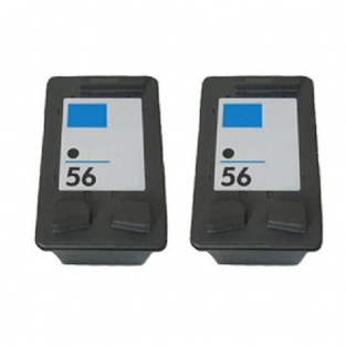 2 x  Hp56 Compatible zwart