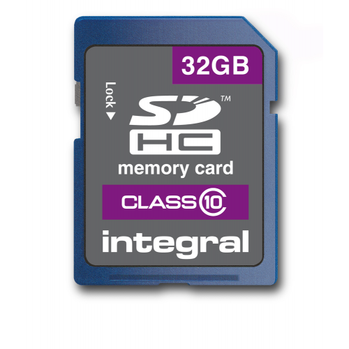 32GB Integral SDHC card Class 10 (20MB/s)