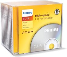 Philips CD-R 80min 700MB 10 stuks 52 speed in Jewelcase