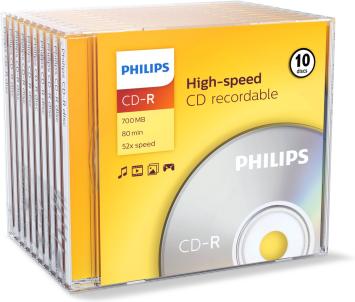 Philips CD-R 80min 700MB 10 stuks 52 speed in Jewelcase