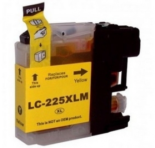 Brother LC-225XL inktcartridge geel met chip huismerk