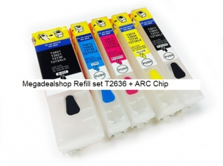 Refill Epson T2636 cartridges + Autoreset chip