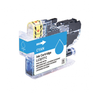 Brother LC-3217C inktcartridge cyaan huismerk