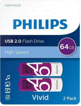 philips-usb-stick-64-gb-usb-20-vivid-2-stuks