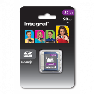 32GB Integral SDHC card Class 10 (20MB/s)