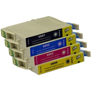 Epson T0556 voordeelset 4 stuks huismerk met chip